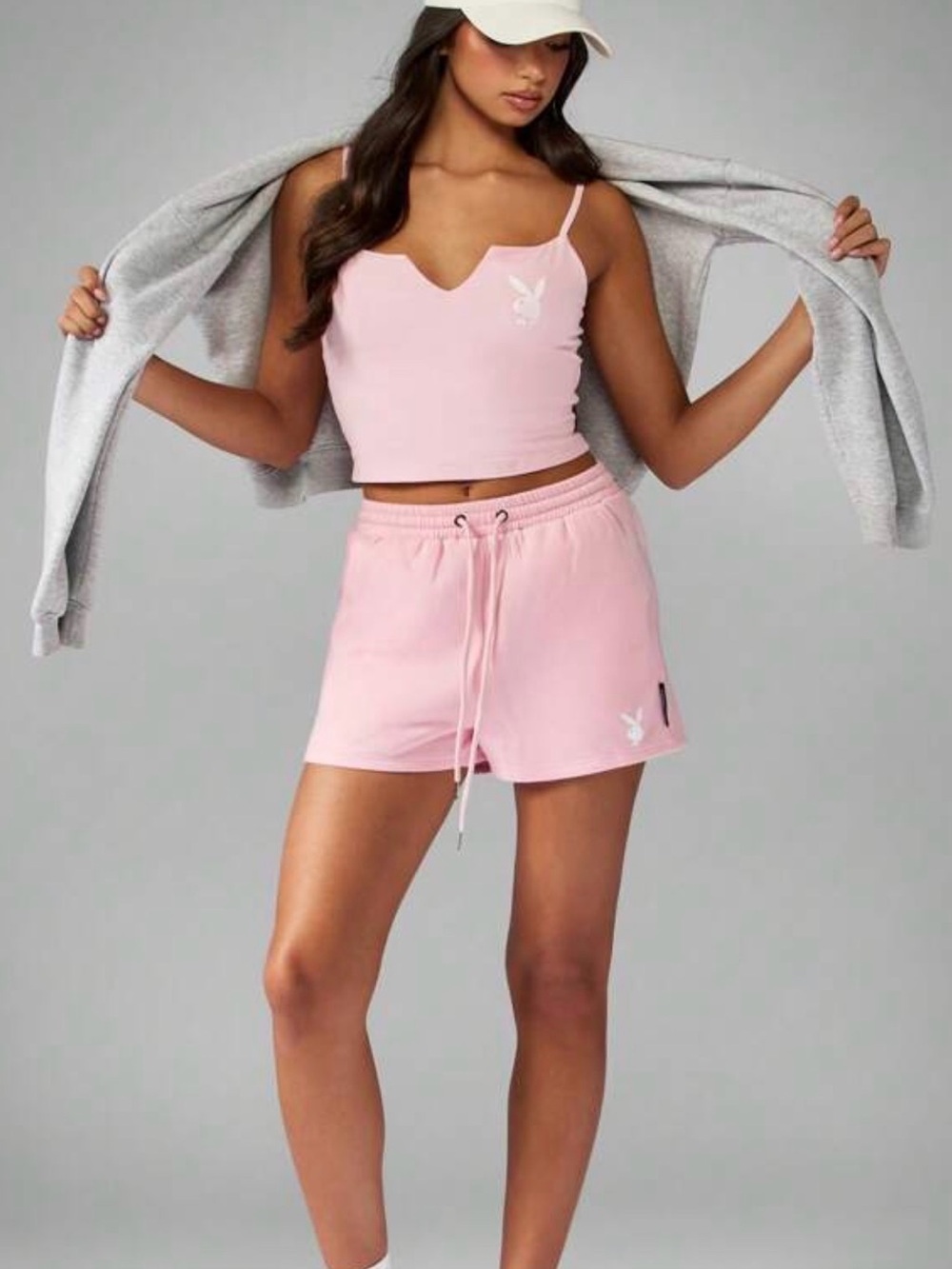 PLAYBOY Pink Logo Casual Shorts